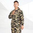 thumbnail image 4 of Joernso Unisex Work Jumpsuit Hooded Long Sleeve Patch Pocket Camouflage Print Jumpsuit Waist Tight Anti-Fouling Cargo Jumpsuit, 4 of 8