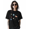 thumbnail image 2 of Universe Planet Womens Tshirt Graphic Tees Cotton Crew Neck T-Shirts, Casual Short Sleeve Shirts for Women Teen Girl Stars Space, 2 of 3