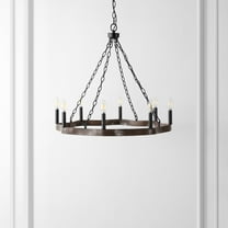 SAFAVIEH Brookville 8-Light Modern Black Iron Chandelier