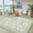 Gray Green White, variant on Nanan 8x10 Outdoor Rug, Waterproof Plastic Straw Rug, Botanical Pattern Outdoor Rug for Patio Deck Picnic Beach Backyard RV, Light Blue White