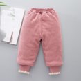 thumbnail image 7 of MeetoTime Toddler Girls Winter Cotton Pants Baby Elastic Waist Solid Color Cinch Bottom Sweatpants Suitable for 1-7 Years, 7 of 7
