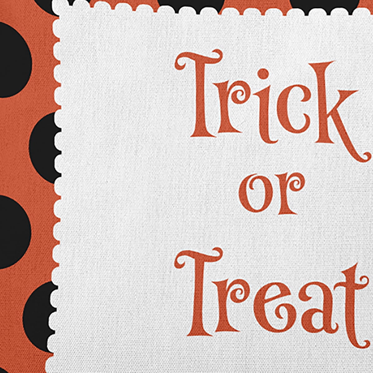 26" x 26" Simply Daisy Halloween Trick or Treat Dots Polyester Accent Pillow, Harvest Orange Qty 1