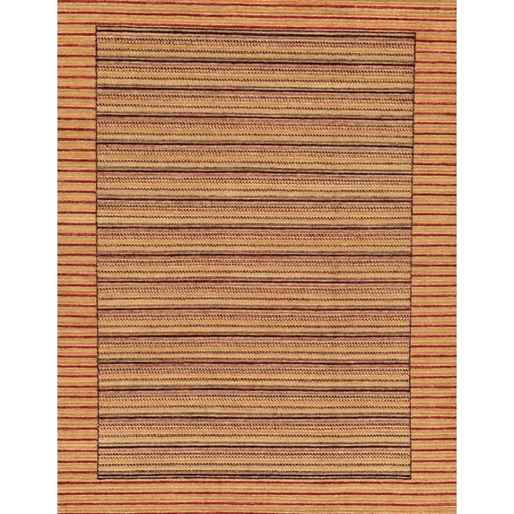 Ahgly Company Machine Washable Indoor Rectangle Abstract Orange Area Rugs, 5' x 7'