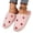 Pink, variant on KEVCHE Womens Plush Cotton Slippers, Heart Print Closed-Toe Warm Fuzzy Sandals for Indoor Use, Lightweight Non-Slip House Shoes with Cushioned Insole, Comfortable Bedroom Slippers