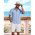 thumbnail image 5 of COOFANDY Button Down Casual Shirts for Men Beach Wear Summer Button up Short Sleeve Stylish Shirts, 5 of 6