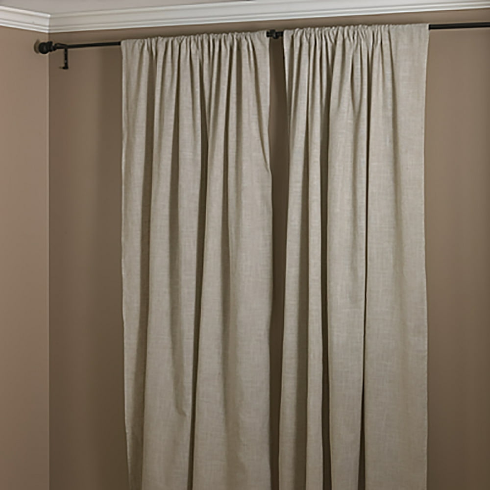 Natural Beige, Classic Tuscany Hemtitch Design Curtain Panel, 3 Inch