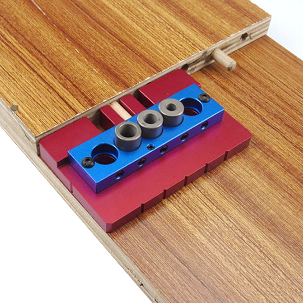 Doweling Jig Punch Locator Aluminum Alloy Portable Pocket Hole Pitch Jig Set Wardrobe Door Position Home Hardware Handle