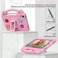 thumbnail image 2 of Dteck Kids Case for New iPad mini 8.3 Inch 2024, DIY Cute Cartoon Toys for Kids Child Proof Shockproof iPad mini 7th/6th Gen Case with Handle Stand Pencil Holder,Pink, 2 of 6