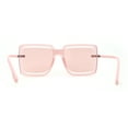 thumbnail image 2 of Lunettes de Soleil Papillon à Verres Exposés Décalés Uniques pour Femmes Rose, 2 of 4