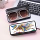 thumbnail image 3 of Case Gafas Cuero PU Caja Almacenamiento Arte Diamantes, 3 of 9