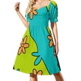 thumbnail image 3 of La liebre y la tortuga Vestido de manga corta Vestidos largos Ropa de verano Vestido, 3 of 7