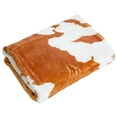 thumbnail image 2 of Everything Comfy Cow Print Decorative Throw Blanket, 30" X 40", Tan/White, 2 of 8