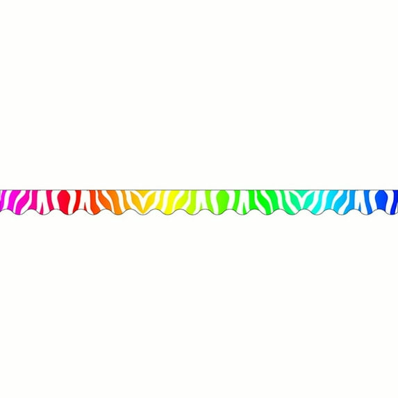 ZEBRA RAINBOW BORDER TRIM