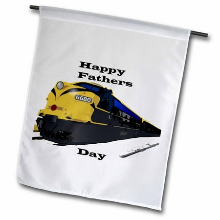 3drose Print Of Happy Fathers Day With Railroad Garden Flag 12