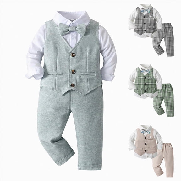 Baby Boys Girl Solid Color Outfit Sweatsuit Crewneck Sweatshirt Sweatpants Pants Set Fall Winter Clothes(Mint Green,6-12 Months)