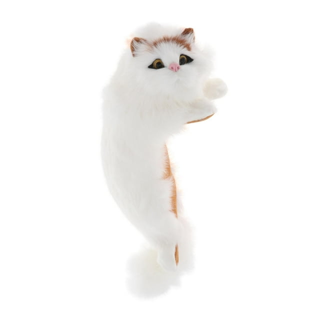 DOLITY Toys Animals Doll Stuffed Toys Soft Pet Animal Pillow, 30cm Simulation Cat Yellow Left