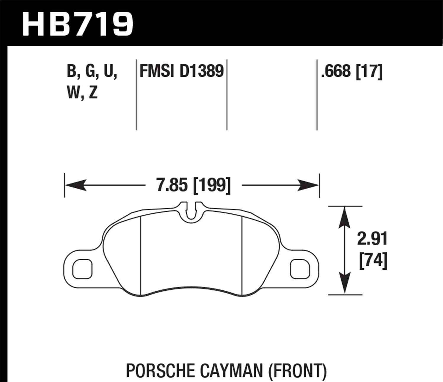 Hawk Performance HB719Z.668 PC Disc Brake Pad Set