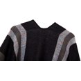 thumbnail image 4 of Châle à Blocs de Couleur pour Femmes, Poncho Cape Ouvert (Noir-Série 9), 4 of 6
