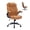 Brown, variant on Accreate Heavy Duty Executive Office Chair, 350 Lbs Capacity Ergonomic Computer Chair with Lumbar Support, PU Leather Desk Chair with Flip-Up Arms for Home & Office