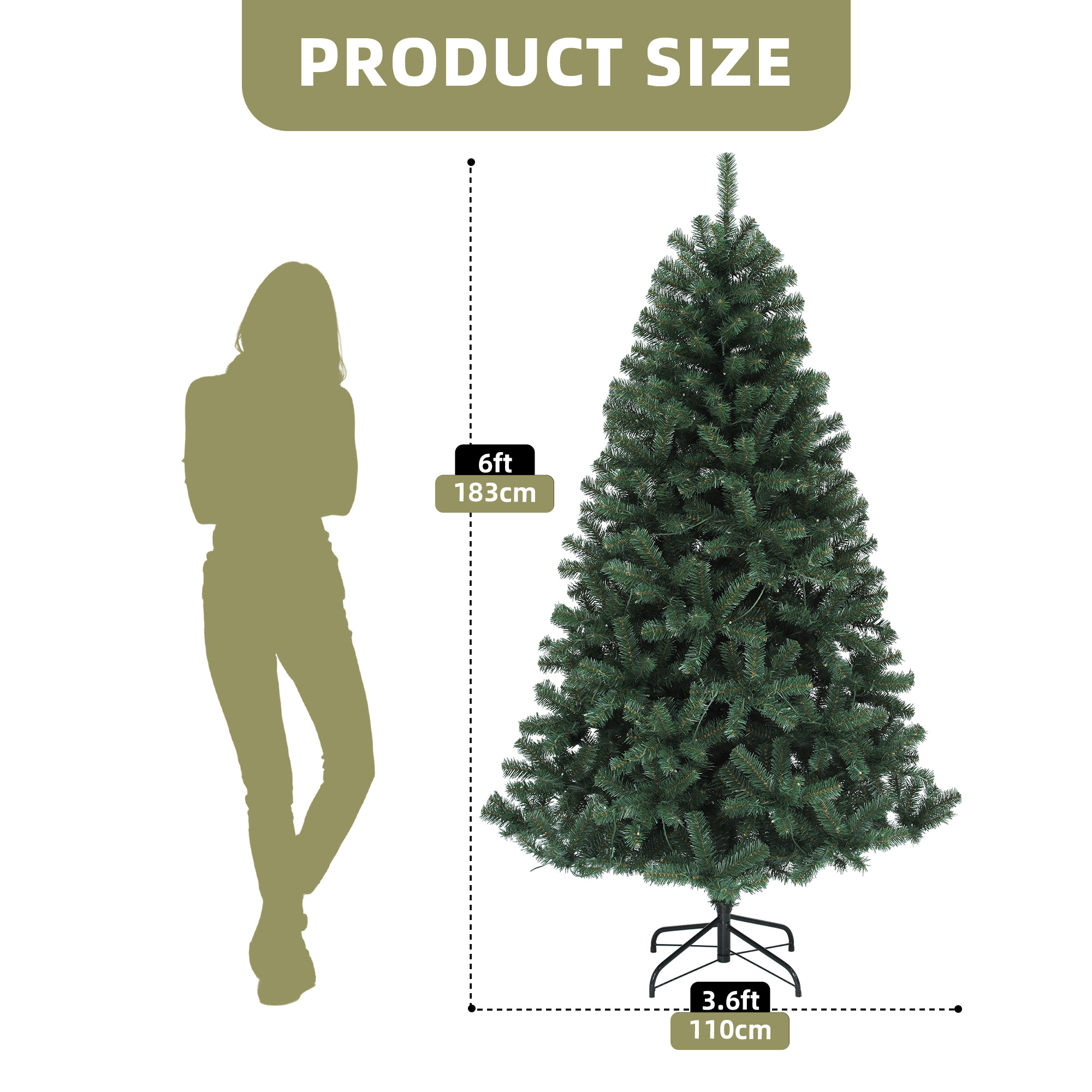 Uforic 6ft Pre-lit Artificial Christmas Tree Remote Control photo 4