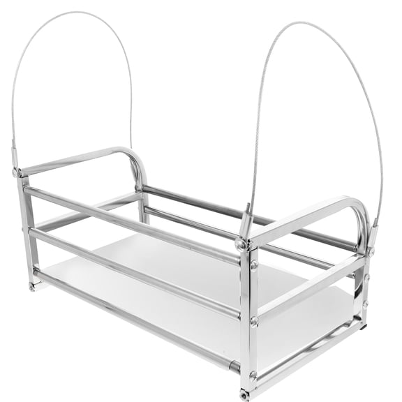 ifundom Plated Silver Balcony Hanging Flower Rack with Anti Rust Material and Easy Installation