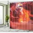 thumbnail image 3 of Ambesonne USA Shower Curtain, Sunbeam Antelope Canyon, 69"Wx70"L, Orange Coral Red, 3 of 3