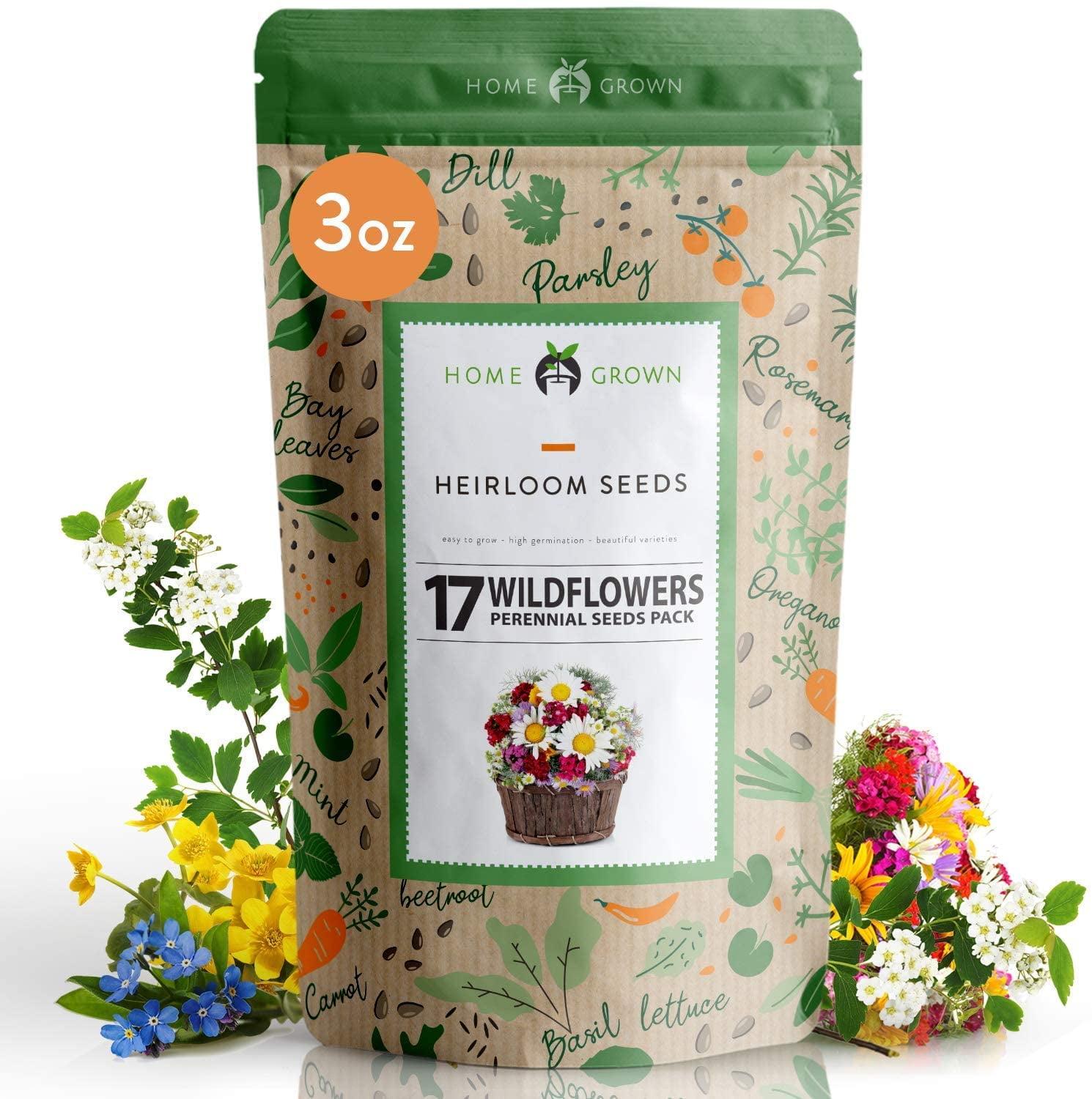 Wildflower Seeds Flower Seed Pack [17 Variety] Perennial Flower