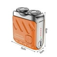thumbnail image 5 of (Orange)Men Electric Shaver IPX7 Waterproof Type C Rechargeable Mini Travel Rotary Razor Portable Hair Beard, 5 of 5