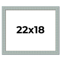 22x18 Frame Blue Teal Distressed Solid Wood Picture Frame | 1.625 Inch Moulding Width | Sonoma Blue