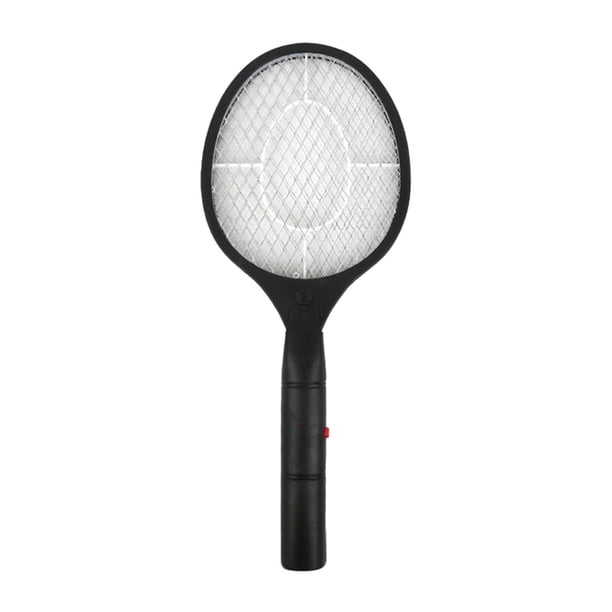 Matamoscas eléctrico de raqueta para exteriores, potente, 1500 V, seguro para la red eléctrica. negro