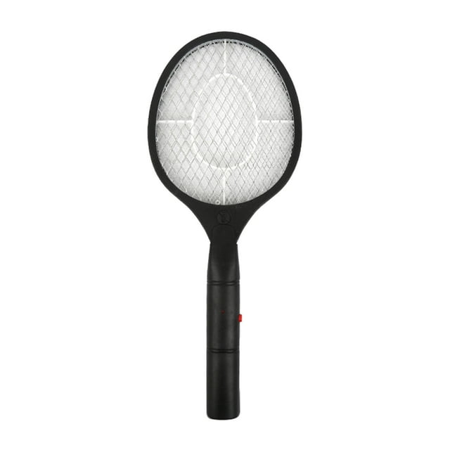 Matamoscas eléctrico de raqueta para exteriores, potente, 1500 V, seguro para la red eléctrica. negro