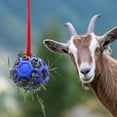 thumbnail image 4 of Muyoka Bola de tratamiento para caballos, alimentador de heno, juguete de alimentación colgante para caballos, cabras, ovejas, alivio del estrés (azul) Muyoka Hogar, 4 of 7