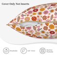 thumbnail image 3 of KLL Fall 70s Groovy Hippie Decorative Throw Pillow Covers Velvet Soft for Couch Sofa Bedroom Living Room Outdoor (No pillow core)- 18"x18", 3 of 5