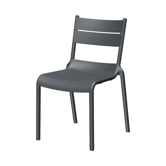 Lagoon Naples B Stackable Side Chair Dark Grey, 2 Pcs