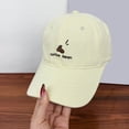 thumbnail image 2 of HuangHuanChen Baseball Cap For Men Women Embroidery Coffee Pattern Visor Cap Versatile Slimming Baseball Cap Fashion Sun Hat, 2 of 4