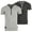 S148 D.Grey + Black Set of 2, variant on ZIMEGO Mens Short Sleeve Henley – Casual Button T Shirts for Men, Black, Large