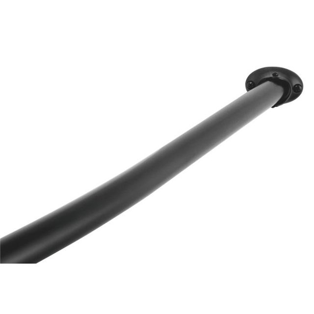 Tringle de Douche Courbée Réglable en Acier Inoxydable Vintage, Noir