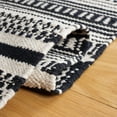 thumbnail image 6 of SAFAVIEH Montauk Joanna Striped Cotton Area Rug, Black/Ivory, 5' x 8', 6 of 9