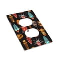 thumbnail image 7 of DouZhe 1-Gang Duplex Outlet Cover, African Ethnic Tribal Masks Decorative Wall Plates, 7 of 7
