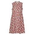 thumbnail image 4 of Vestido largo sin mangas con cuello redondo y estampado informal con botones de verano para mujer a la moda Fridja  hjkh4336, 4 of 8