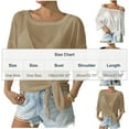 thumbnail image 3 of Abomasnow Women's Sheer Mesh See Through T Shirt 3/4 Length Sleeve Off Shoulder Tops Casual Beach Vocation Shirts, 3 of 9