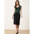 thumbnail image 4 of Cárdigan de Encaje sin Mangas Allegra K Blusa Elegante Verde oscuro M, 4 of 6