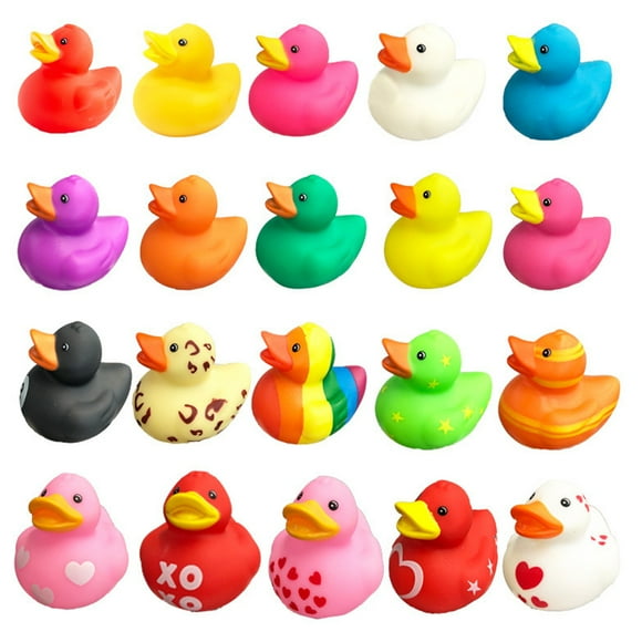 50 Pcs Rubber Ducks in Bulk, Jeep Ducks for Ducking, Assorted Rubber Ducks Jeep Ducking - Toddler Bath Toys Assortment, Kids Birthday Gifts Holiday Party Favors