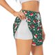 thumbnail image 1 of Balery Santa Hat Joy Green Festive Pantalones cortos deportivos para mujer con forro y dos bolsillos, elásticos, para entrenamiento, gimnasio, yoga-Small, 1 of 7