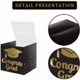 thumbnail image 4 of Graduation Card Box Holder, Congrats Grad Foldable Cardboard Decorations Box for Graduation Party Decoration and Grad Parties (Black), 4 of 10