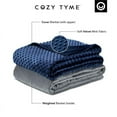 thumbnail image 4 of Posh Hasani 48"x72" Mink Velvet Weighted Blanket Throw-Navy Blue (8 lbs), 4 of 9
