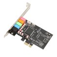 thumbnail image 1 of Computer Internal Sound Cards, 24bit 48KHz PCIE 5.1 Sound Card PCI Express Interface with Driver CD for Desktop Computer, 1 of 7
