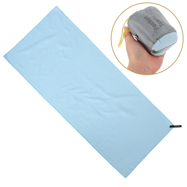 OULII 1 Set Quick Drying Cooling Towel For Outdoor Camping Blue Polyester Dual Sided Plush Towel