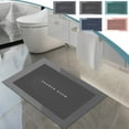 thumbnail image 1 of Diatomaceous Earth Bath Mat | Super Absorbent & Quick-Dry | Non-Slip Rubber Backing | Washable Bathroom & Shower Rug | 16x24 Inches | Gray, Blue, Pink, Green, 1 of 9