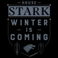 thumbnail image 2 of Men's Game of Thrones Winter Is Coming House Stark Badge  Graphic Tee Black X Large, 2 of 5